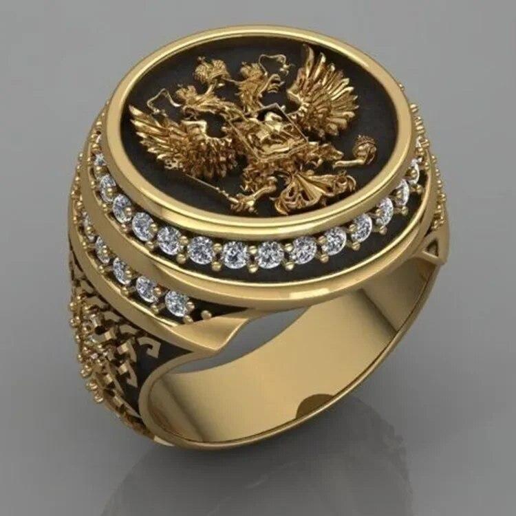 Domineering Metal  Men's Ring Punk Style Enamel Animal Male Rings Jewelry Hand Accessories