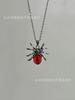 Personality Gothic Spider Colorful Glass Eyeball Pendant Necklace for Women Hallowmas Hip-hop Punk Jewelry Accessories Gifts
