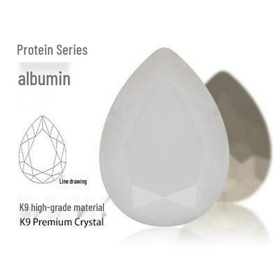 High-Grade K9 Teardrop Rhinestone DIY Jewelry Accessory - Silver-Plated Base with Irregular Crystal Glass Drill, Pointed Bottom