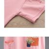2024 Summer New Tees Artistic Retro Cartoon Embroidered Round Neck Loose Pockets Distressed Short Sleeve Women's T-shirts Tops