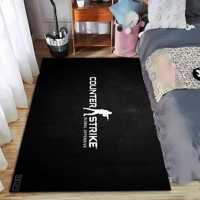 Mysterious Figure with Dark Background Rug Decor Suitable for Use As an Anti-slip Game Mat for Living Room and Bedroom Sofas