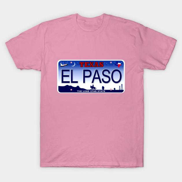 T Shirt Women El Paso Texas License Plate Harajuku Print Kawaii Tshirt Summer Short Sleeve Female T-Shirt Top Tee