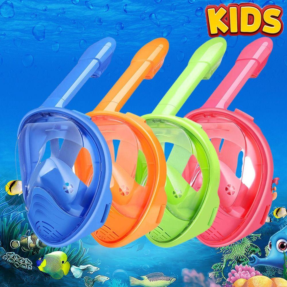 Maschera Integrale Antiappannante per Bambini Maschera da Snorkeling Anti-Perdita Maschera da Nuoto per Snorkeling Subacquea