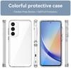 For Samsung A55 Case Cover Samsung A55 Capas Colour Frame Shockproof Phone Bumper Transparent Clear Samsung Galaxy A 55 A55 5G