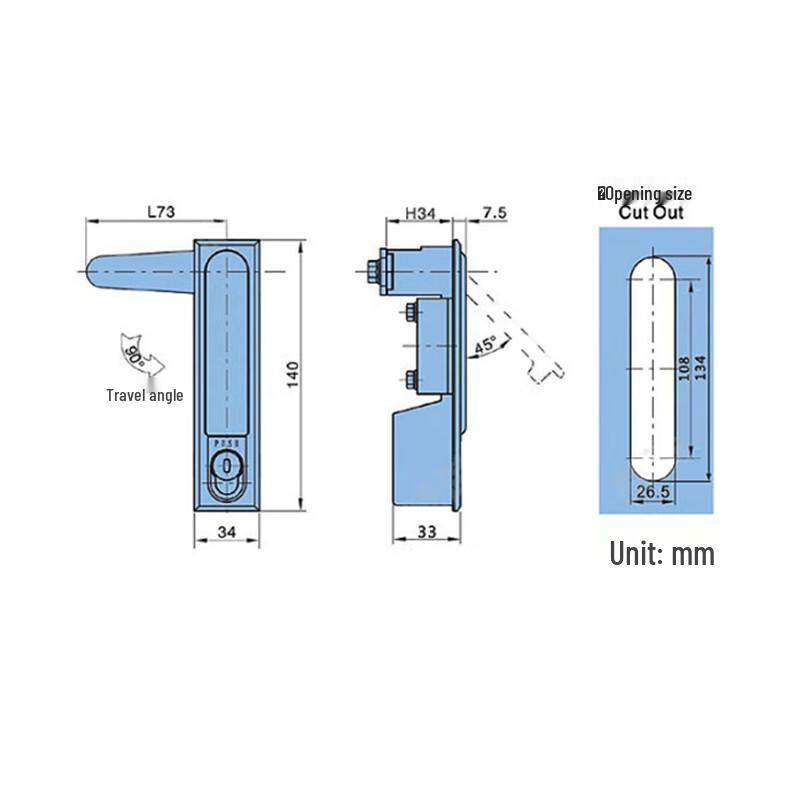 Haisidike Electrical Cabinet Door Handle Lock
