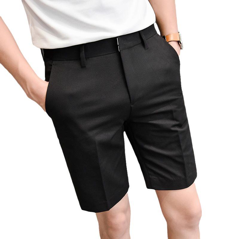 Pánské slim lehké business casual bílé šortky