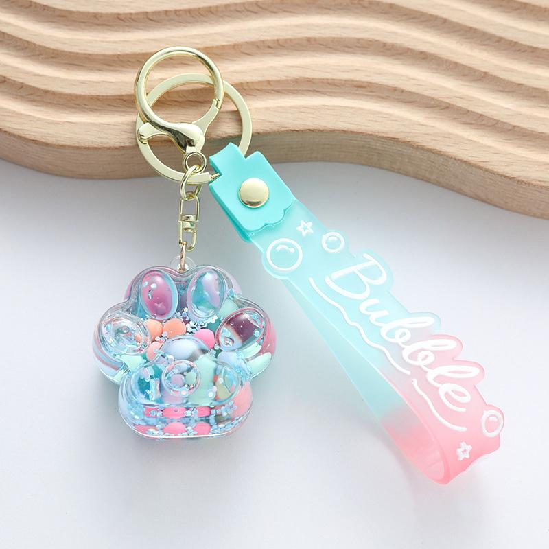 

Милый брелок в виде кошачьих когтей, зыбучие пески, плавающие желейные бобы, брелок на палочке, рюкзак, подвеска, сумка, декор, аксессуары as the picture