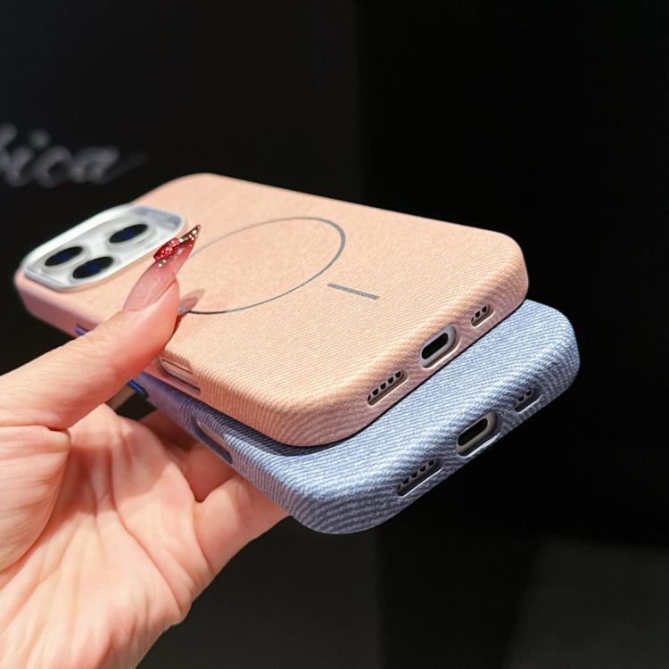 Retro Linen Fabric Magnetic Half Coverage Phone Case