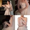 Stylish Flared Arm Sleeves Sheer Gloves for Bride Wedding Ceremony Elegant Arm Covers For Evening Event Formal Occasion