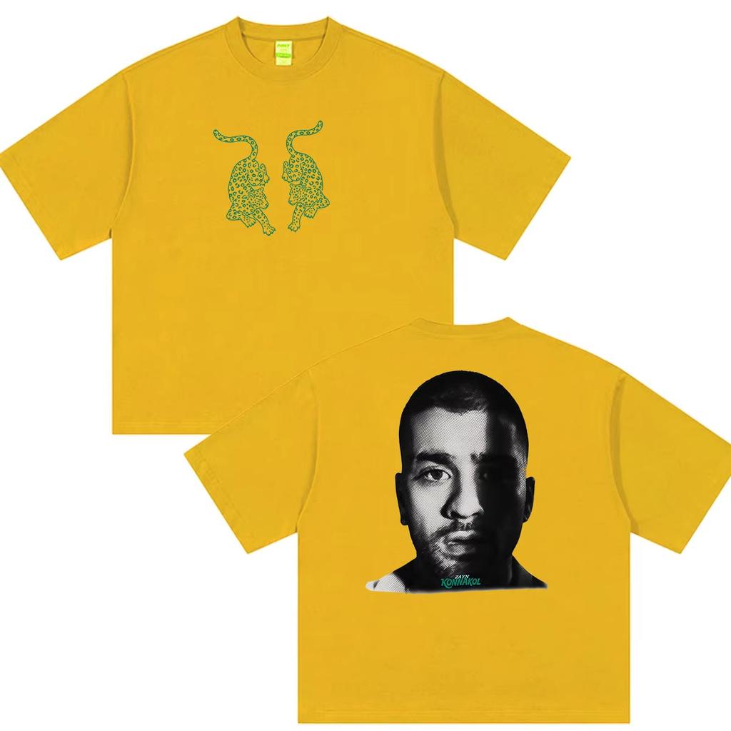 Vintage Hip Hop Short Sleeve Streetwear T-Shirt, Zayn Malik Konnakol 2026 Album Printed Graphic T-shirt