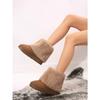 Plus Size Thick-Sole Height-Boosting Slip-On Fleece-Lined Thickened Snow Boots 2025 Fall/Winter New Arrival Women's Shoes