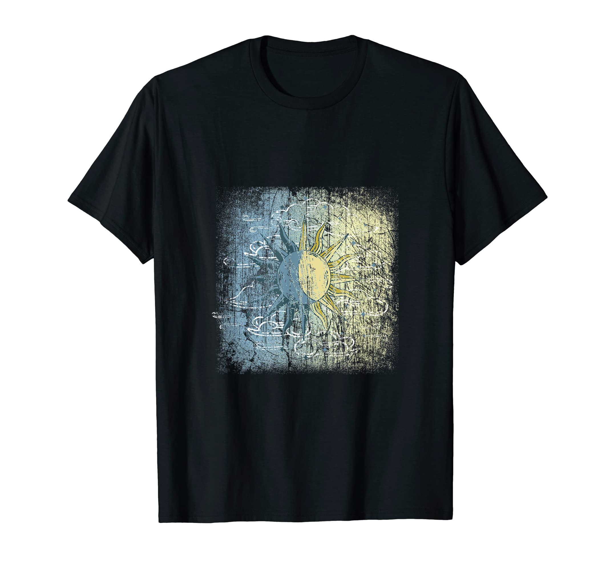 

Футболка Celestial Tropical Blue and Yellow Sun