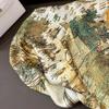 Qingming Shanghetu Long Towel Sunscreen Versatile Printing Imitation Silk Scarf Women's Long Silk Scarf Beach Towel