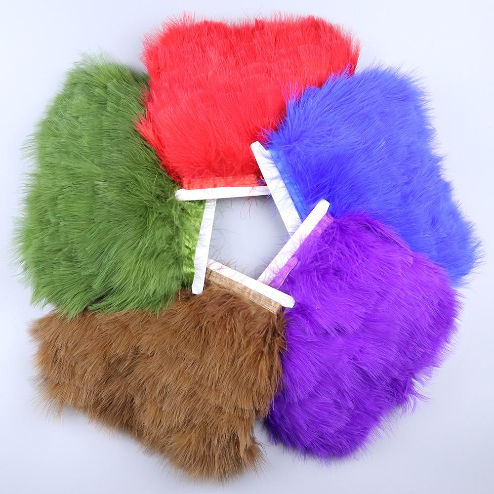 Encryption 8-10Cm Vascular Flannel Edge Clothing Accessories Material Colored Turkey Fluff Skirt Headdress