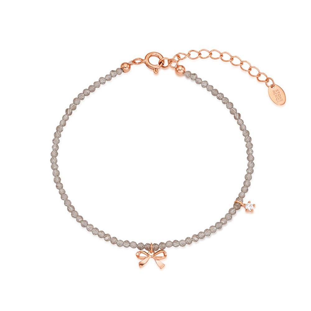 [Stonehenge] Silver Gray Ribbon Bracelet Sc24C13E