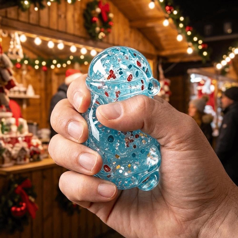 Glitter Clear Christmas Squishy Toy Slow-Rebound Squeeze Toy Gift for Children
