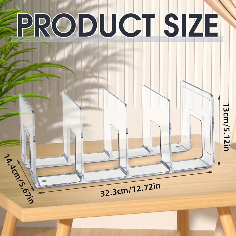 Acrylic File Sorter, Clear File Holder Acrylic Desk Organizer, Sturdy Desktop File Organizer File Folder Holder Rack