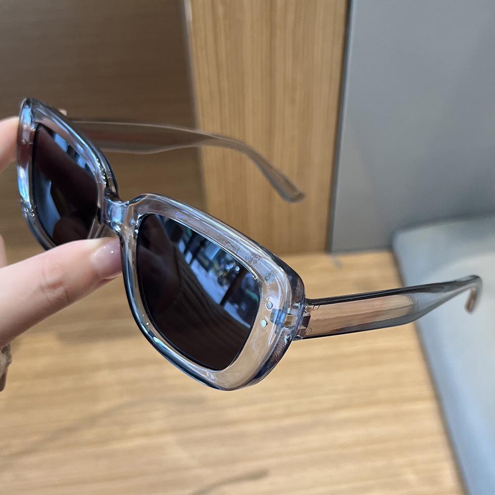 Fashion plain square rice nails simple sunglasses, European and American retro ins Internet celebrity trend sunscreen sunglasses