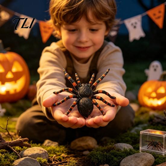 Decoratieve Terrarium Accessoires Realistische Spinnenbeeldje, Levensgetrouwe Nep Tarantula Figuur, Plastic Dier Kinderverjaardagscadeaus Model voor