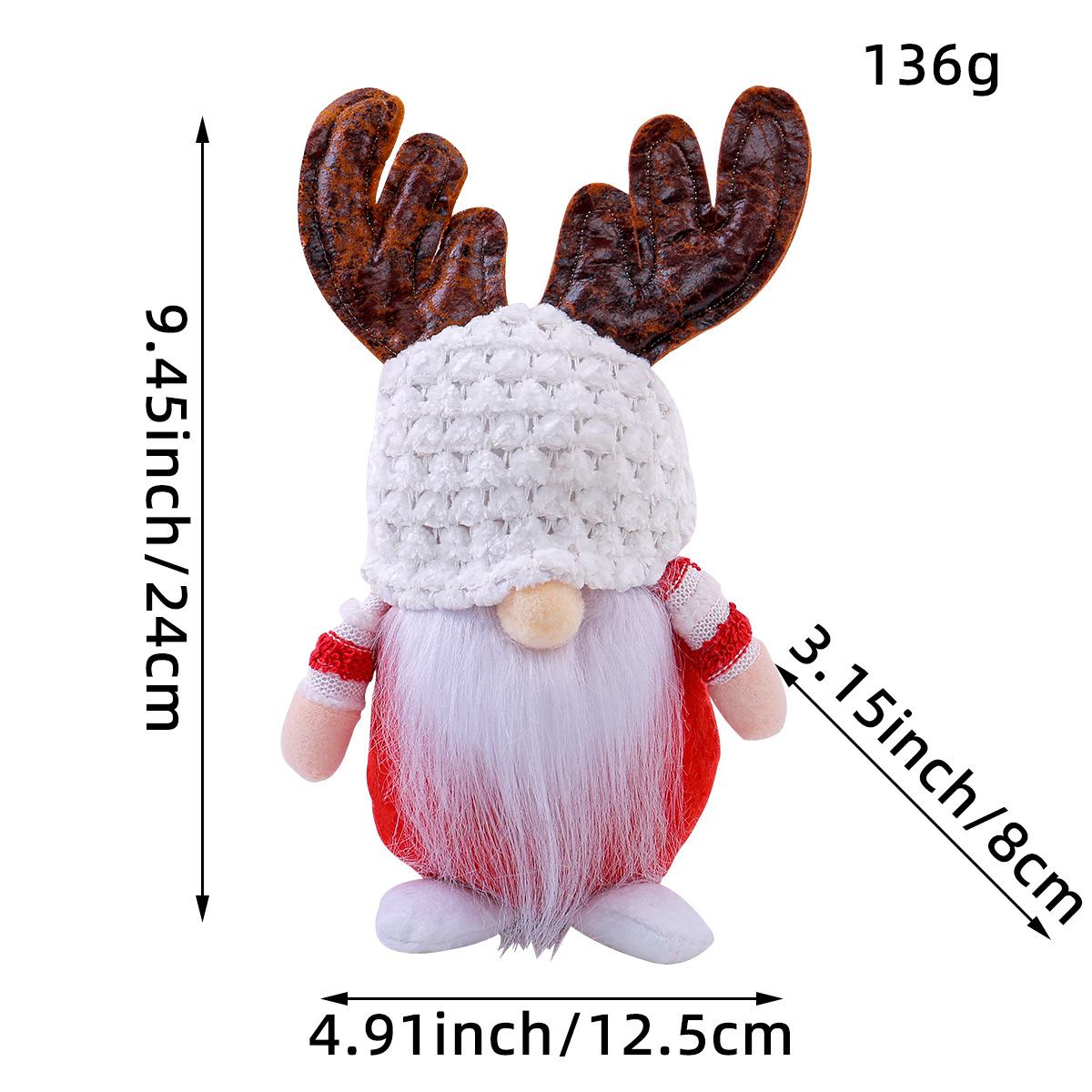 

Рождественское украшение в виде безликой куклы, рога, кукла старика, гном с белой бородой, стоячая кукла, украшение для окна