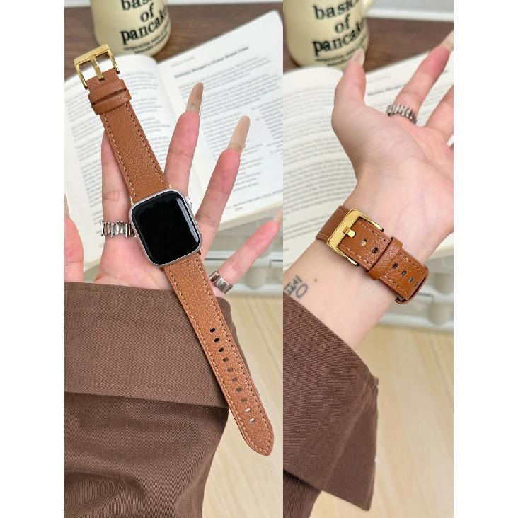 High Quality Leather Loop For Apple Watch Band Women 11/10/9/8/7/6/5/4/3/2/1 SE 38mm 40mm 41mm 42mm 44mm 45mm 46mm 49mm Strap