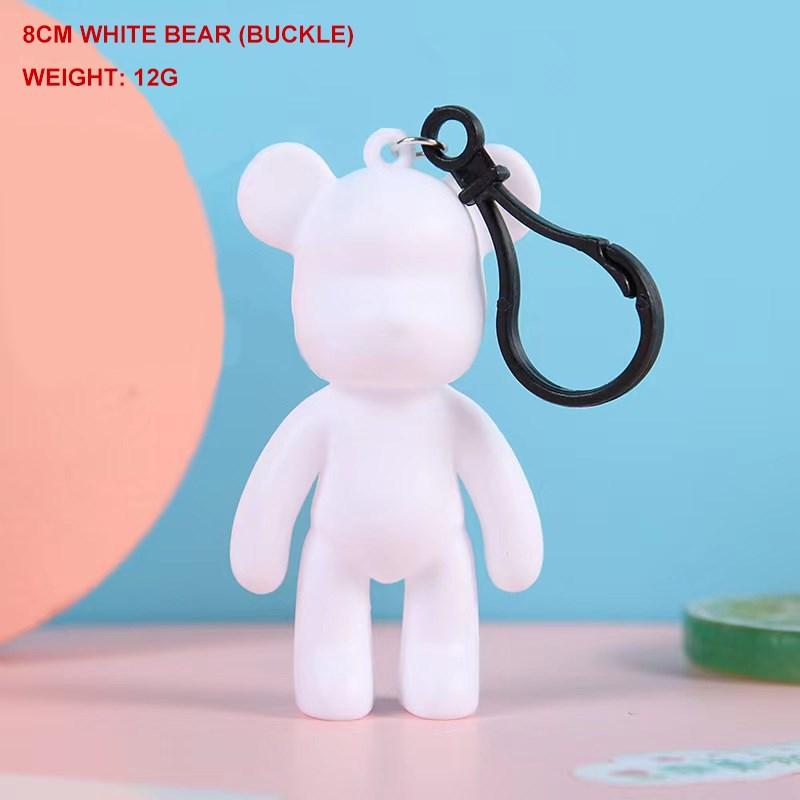 DIY Fluid Bear Sculpture Handmade Violent Bear Bearbrick White Blank Mold Doll Toy Graffiti Painting Ornaments Gift Home Decor
