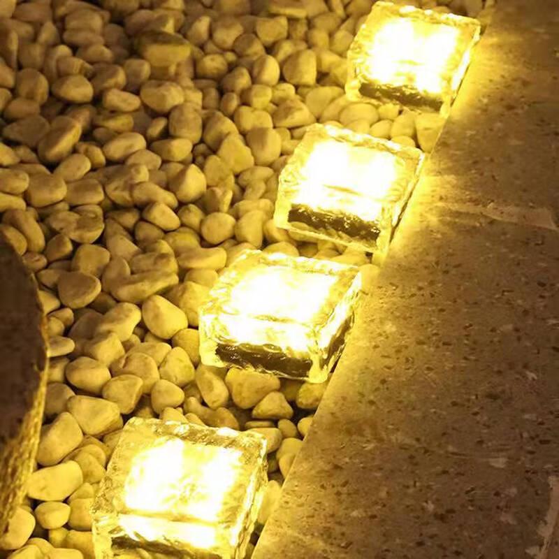 Solar Ice Brick Pathway Light