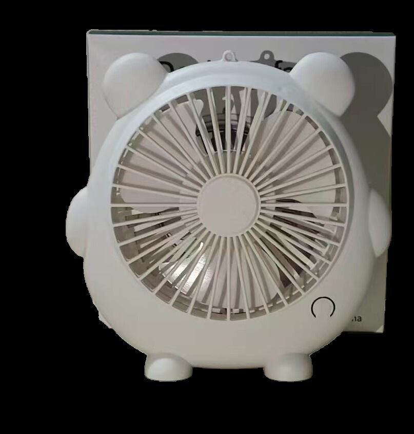 Five-Hole Mini Spray Fan: Portable, Folding, Clip-On, USB Chargeable Air Circulator with Light