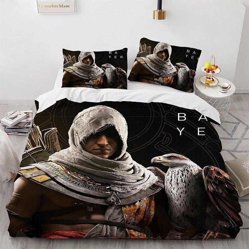 New Game A-Assassin S Creed Art Duvet Cover Pillowcase Bedding Set Kids Boy Bedroom Decoration Gift Single Double Large Size