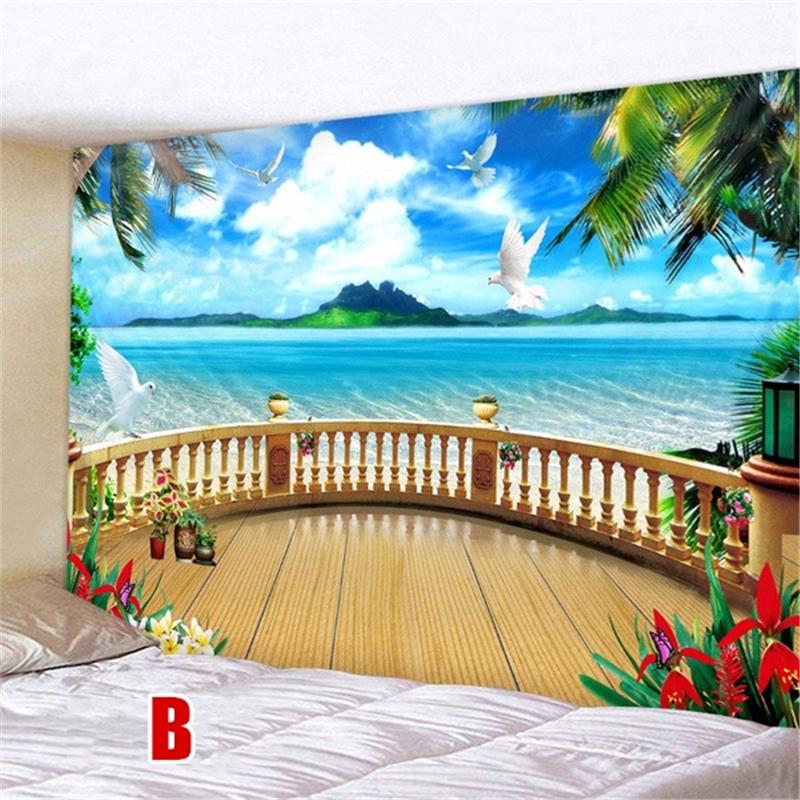 Arazzo Parete Camera Da Letto – Blu Acqua Marina, 150x130 Cm – Stampa HD, Tessuto Morbido – Multiuso: Tovaglia, Copriletto, Tappeto Da Picnic