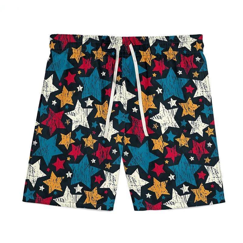 

Multi Color Star Muay Thai Kickboxing Training Shorts Print Quick Dry Martial Art Boxer Unisex Men Women Kid Fighting Fitness Sport Gym Workout S