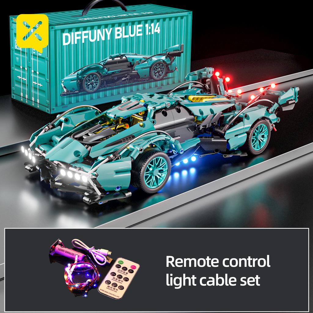 981 stuks bouwblokken voor sportauto's, speelgoed voor jongens of volwassenen, set 1:1:14 schaalmodel auto bouwset speelgoed kerst- en Halloweencadeaus