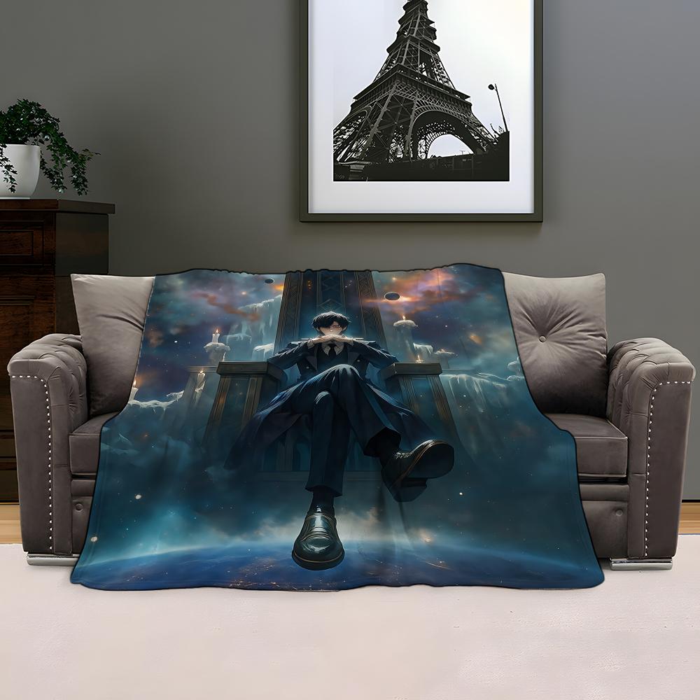 Anime Lord of Mysteries Throw Kid-Friendly Flannel Throw Blanket Soft Warm Anti-Static Washable All Season