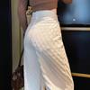 White Jeans Women's Narrow Straight-leg Trousers Spring Woven Wide-leg Trousers High-waisted Loose Floor-mopping Casual Trousers