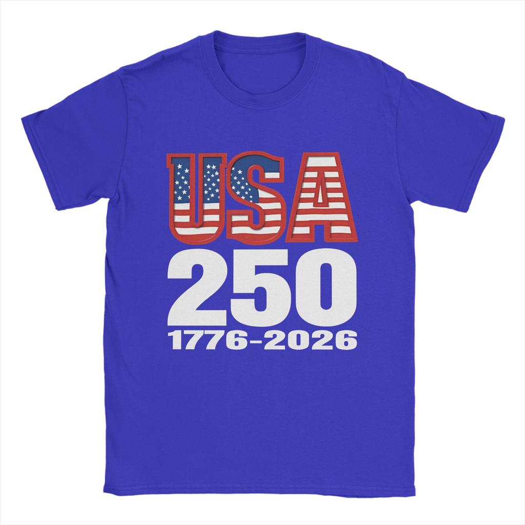 250 Years USA 17762026 T Shirt for Unisex 100 Cotton Novelty TShirts Crew Neck  Tee Shirt Short Sleeve Tops Birthday Present