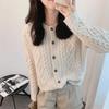 2025 Thick Heavy Gauge Wool Cardigan for Women - Fine Knit Autumn/Winter Sweater Coat