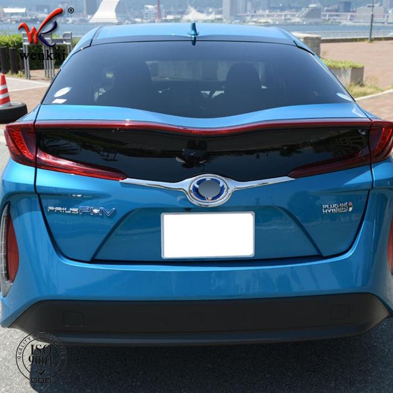 For Toyota Prius Prime XW50 PHV 2015- ABS Rear Tail Trunk Lid Molding Trim Decoration Cover Trim Car Styling Accessories