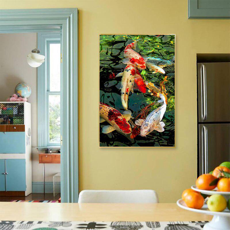 Diamant-Stickerei, komplettes Display, Fisch, 5D-Diamantgemälde, Kreuzstich