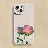 Rose Flower Phone Case For iPhone 16 Pro Max Case For iPhone 11 13 12 15 14 Pro Max 7 8 Plus XS X Soft Silicone Shockproof Cover