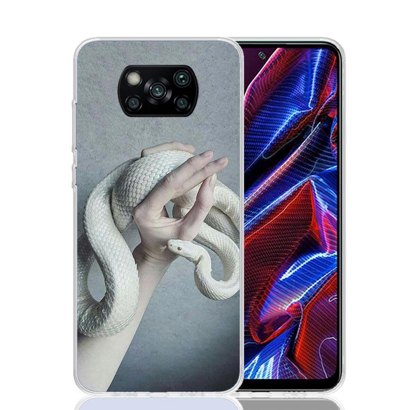 Animal Leather Snake Scales Phone Case For Xiaomi Poco F7 Ultra X7 X6 Pro X5 Redmi 15 15C 13 13C 12 12C 10 10A 10C 9 9A 9C 9T Sh