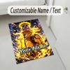 Personalized Crystal Velvet Carpet,Naruto Custom Printed Name, Plush Area Rug For Home Indoor Decor