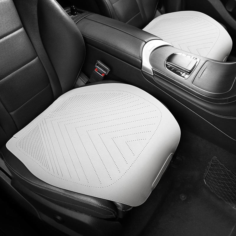 Universal Suede Car Seat Cushion Set - All-Season, Three-Piece, Summer-Ready, Thin Cushion with Lumbar Support.