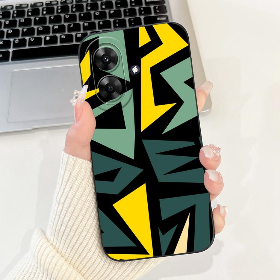 Für Realme Note 60 Hülle Luxus Kunst Bemaltes Cover Stoßfest Weiches Silikon Handyhülle Für Realme Note 50 Note50 Note60 Rückseite