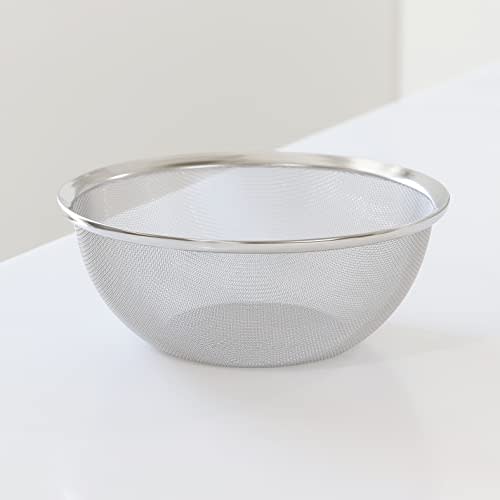 Pearl Metal Made in Japan Stainless Steel Bowl-Shaped Strainer, 24cm, Fave, H-4505
