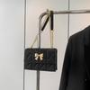 Chic Black Small Square Bag For Women With Beautiful Butterfly Design For Everyday Style