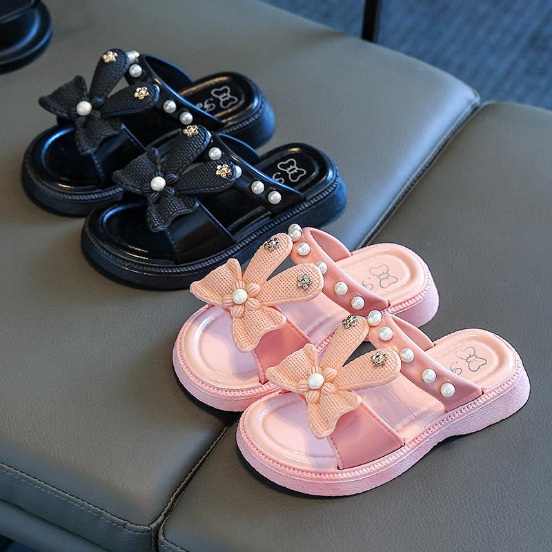 Children's Slippers Girls Small, Medium and Large Children Baby Non-slip Indoor and Outdoor Wear Summer Outdoor Wear Girls Cool Slippers