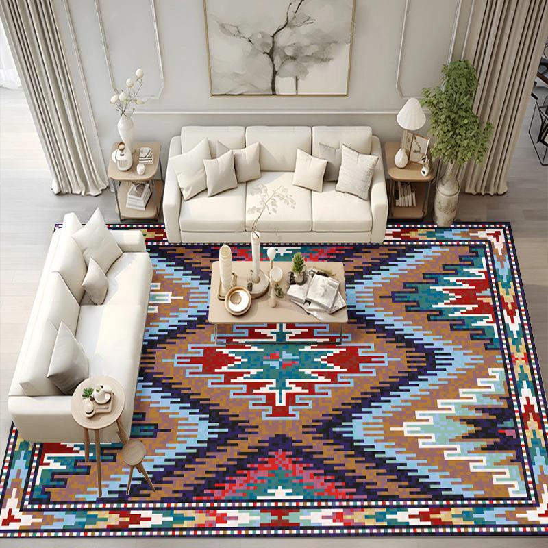 Vintage Persian Home Bedroom Living Room Fully Covered with Carpet Bohemian Ethnic Style Tea Table Sofa Carpet Bedside Carpet