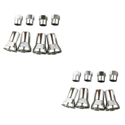 ETHZZLE 8ks tr413ac Dekoratívna krytka Dekorácia auta Puzdro na ventil pneumatiky Puzdro na ventilový driek Hliníková zliatina Strieborná