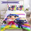 True and the Rainbow Kingdom 3pcs Bedding Set Duvet Cover Closure Includes 1 Duvet Cover & 2 Pillowcases for All Seasons Bedroom Home Dorm Decor