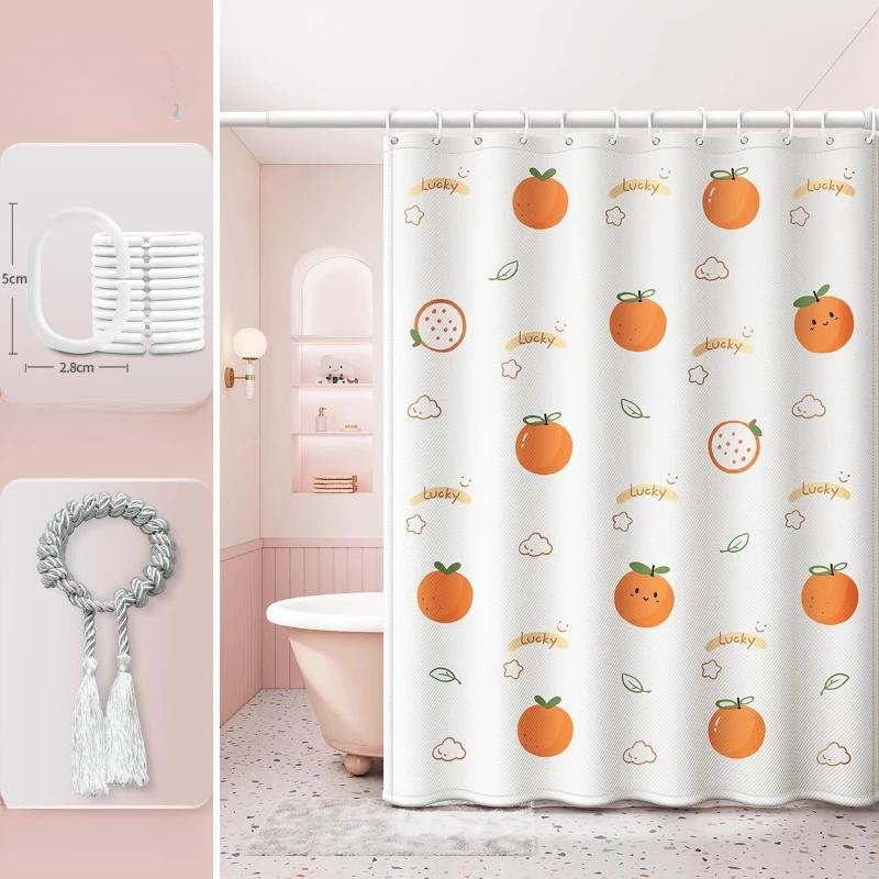 Cartoon Bathroom Curtains for Living Room Home Decor Blackout Curtains Living Room Bedroom Balcony Screen Dustproof